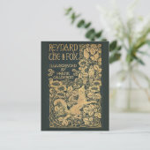 Reynard the Fox Antiek Victoriaans Boek Briefkaart (Staand voorkant)