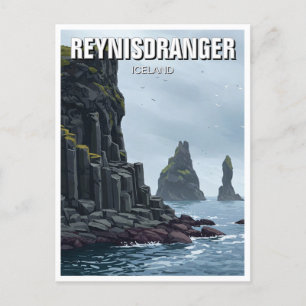 Reynisdrangar Iceland Travel Briefkaart