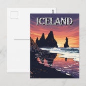 Reynisdrangar Iceland Travel Briefkaart (Voorkant / Achterkant)