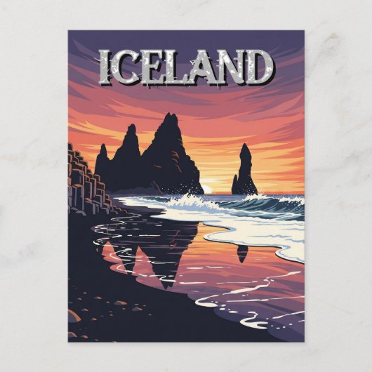 Reynisdrangar Iceland Travel Briefkaart (Voorkant)
