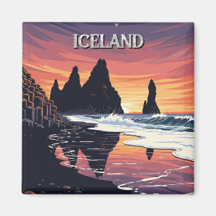 Reynisdrangar Iceland Travel Magneet