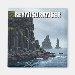 Reynisdrangar Iceland Travel Magneet