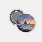 Reynisdrangar Iceland Travel Magneet (Voorkant / Achterkant)