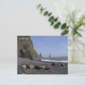 Reynisdrangar, strand Reynisfjara, IJsland Briefkaart (Staand voorkant)
