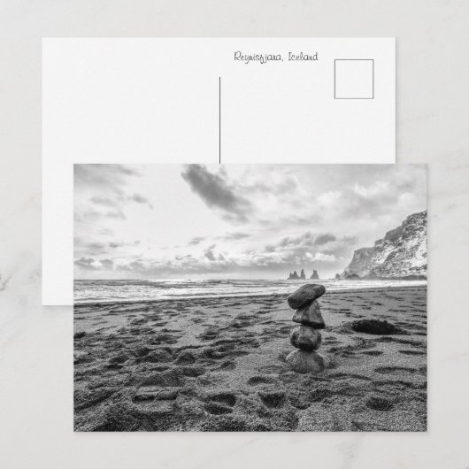 Reynisfjara Beach Cairn Briefkaart (Voorkant / Achterkant)