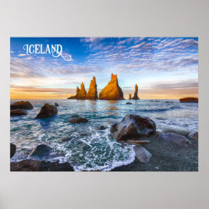 Reynisfjara Beach, IJsland Poster