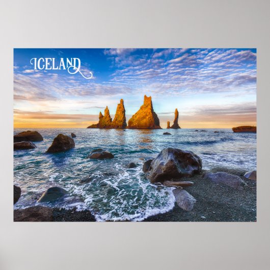 Reynisfjara Beach, IJsland Poster (Voorkant)