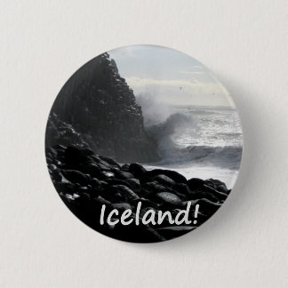 Reynisfjara Beach IJsland Ronde Button 5,7 Cm