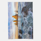 Reynisfjara Beach, IJsland Theedoek (Verticaal)