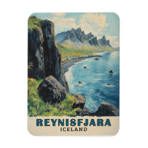Reynisfjara Beach IJsland Vintage Travel Magneet