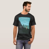Reynisfjara Black Sand Beach Travel Poster T-shirt (Voorkant volledig)