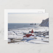 REYNISKIRKJA - VÍK Í MÝRDAL, IJSLAND BRIEFKAART (Voorkant / Achterkant)