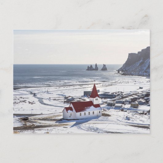 REYNISKIRKJA - VÍK Í MÝRDAL, IJSLAND BRIEFKAART (Voorkant)