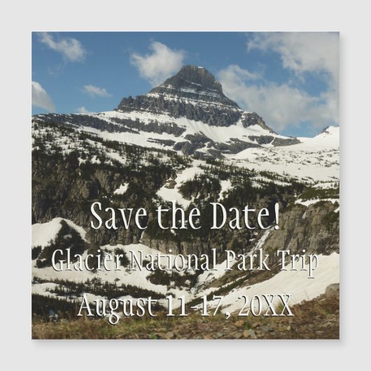 Reynolds Mountain vanaf Logan Pass in Glacier Park (Voorkant)