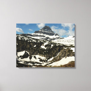 Reynolds Mountain vanaf Logan Pass in Glacier Park Canvas Afdruk