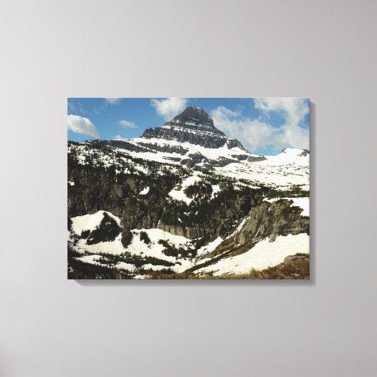 Reynolds Mountain vanaf Logan Pass in Glacier Park Canvas Afdruk (Voorkant)