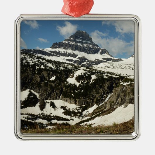 Reynolds Mountain vanaf Logan Pass in Glacier Park Metalen Ornament (Voorkant)