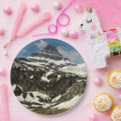 Reynolds Mountain vanaf Logan Pass in Glacier Park Papieren Bordje (Feest)