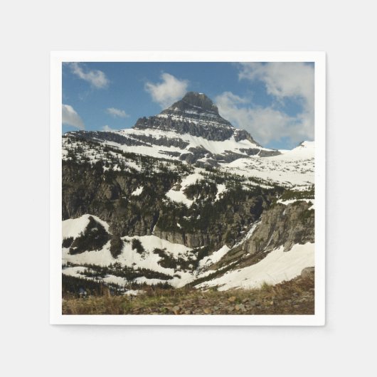Reynolds Mountain vanaf Logan Pass in Glacier Park Servet (Voorkant)