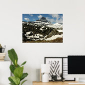 Reynolds Mountain vanuit Logan Pass bij Glacier Pa Poster (Thuiskantoor)