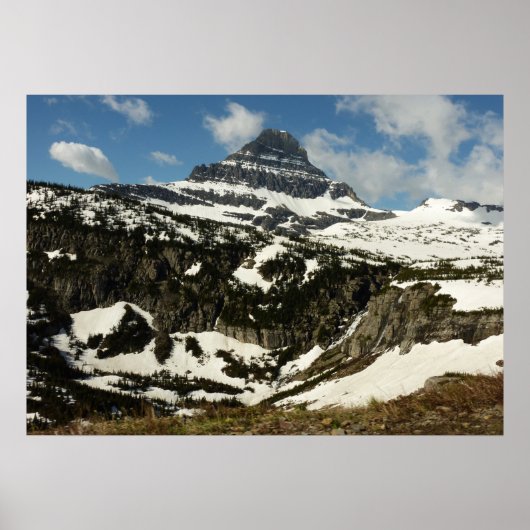 Reynolds Mountain vanuit Logan Pass bij Glacier Pa Poster (Voorkant)