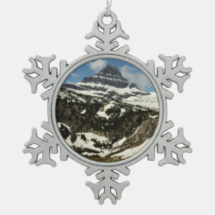Reynolds Mountain vanuit Logan Pass bij Glacier Pa Tin Sneeuwvlok Ornament