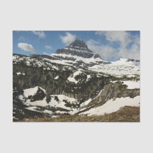 Reynolds Mountain vanuit Logan Pass bij Glacier Pa Tissuepapier (Voorkant)