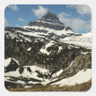Reynolds Mountain vanuit Logan Pass bij Glacier Pa Vierkante Sticker