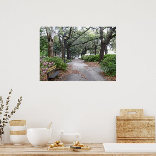Reynolds Square, Savannah Georgia Poster (Keuken)