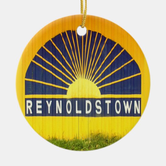 Reynoldstown, Atlanta, Georgia, prettige kerst Y'a Keramisch Ornament (Voorkant)
