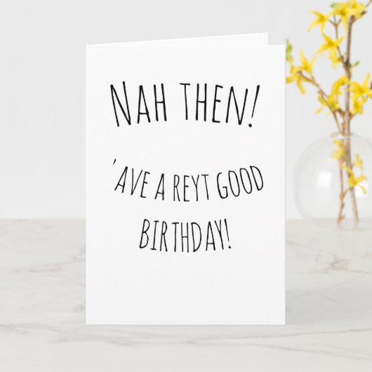 Reyt goede verjaardagskaart kaart (Gele Bloem)