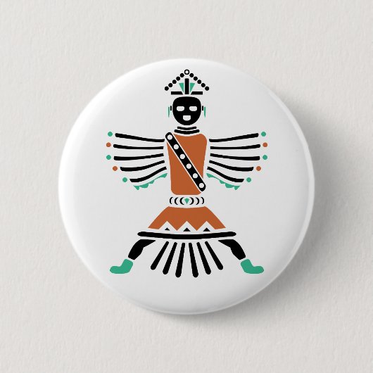 Rez Knifewing Warrior Ronde Button 5,7 Cm (Voorkant)