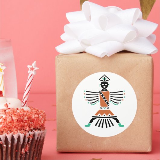 Rez Knifewing Warrior Ronde Sticker (Feest)