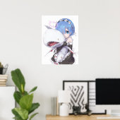 ReZero Rem schattig Poster (Thuiskantoor)