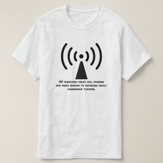 RF-stralingswaarschuwing T-shirt (Design voorkant)