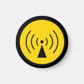 rf waarschuwingssymbool magneet (Voorkant)