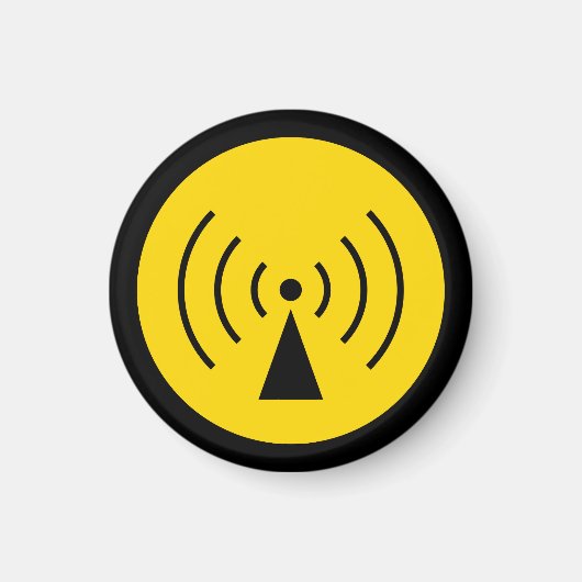 rf waarschuwingssymbool magneet (Voorkant)