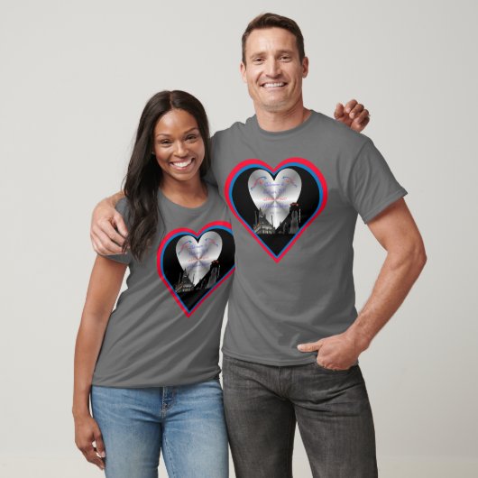 Rfalconcam-ROC Falcons 25 Yrs Heart T-Shirt kleure (Unisex)