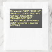 RFC 2119: sticker (Tas)