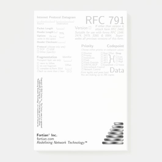 RFC 791: Post-it Notes (Voorkant)