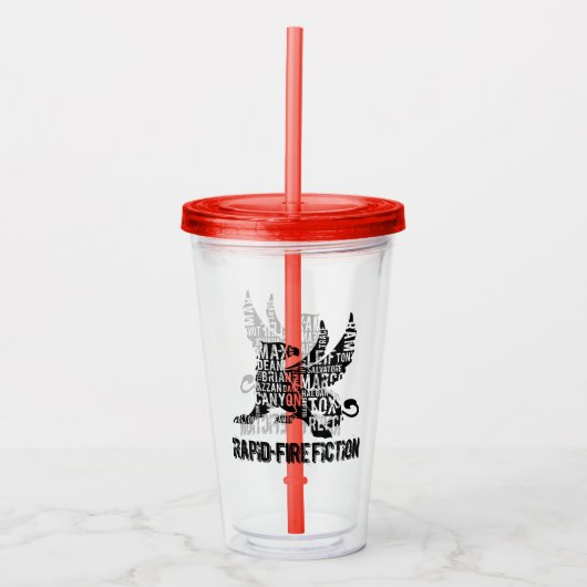RFF Griffin Clear Tumbler BLK Logo Acryl Drinkbeker (Voorkant)