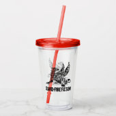 RFF Griffin Clear Tumbler BLK Logo Acryl Drinkbeker (Achterkant)
