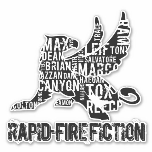 RFF Griffin Uitgesneden Sticker BLKlogo (Voorkant)