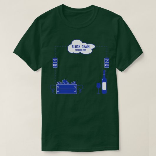 RFID-technologie met een korte keten Winemaking 2 T-shirt (Design voorkant)