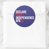 RFK 24 - Verklaren van uw onafhankelijkheid Ronde Sticker (Tas)