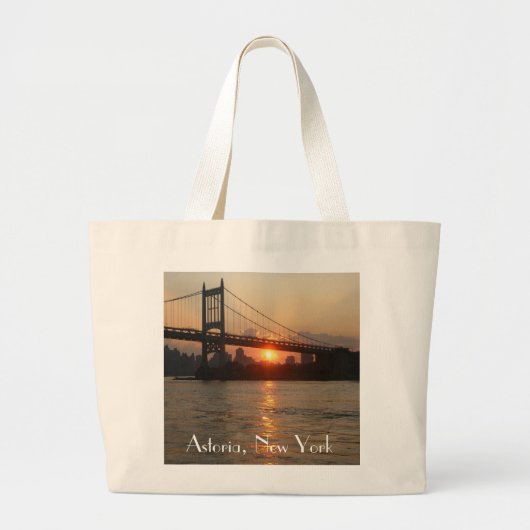 "RFK Bridge at Sunset" Astoria, NY Jumbo Tas (Voorkant)