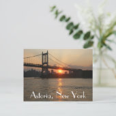 "RFK Bridge at Sunset" Astoria, NY Postcard Briefkaart (Staand voorkant)