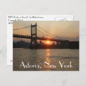 "RFK Bridge at Sunset" Astoria, NY Postcard Briefkaart (Voorkant / Achterkant)