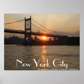 "RFK Bridge at Sunset" Posters in New York City