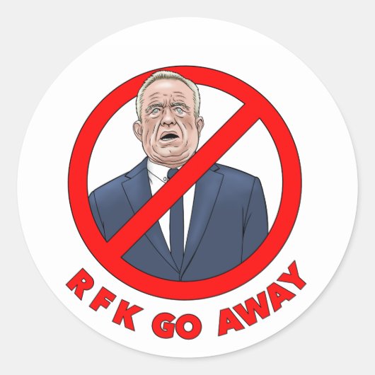 RFK GA WEG! RONDE STICKER (Voorkant)